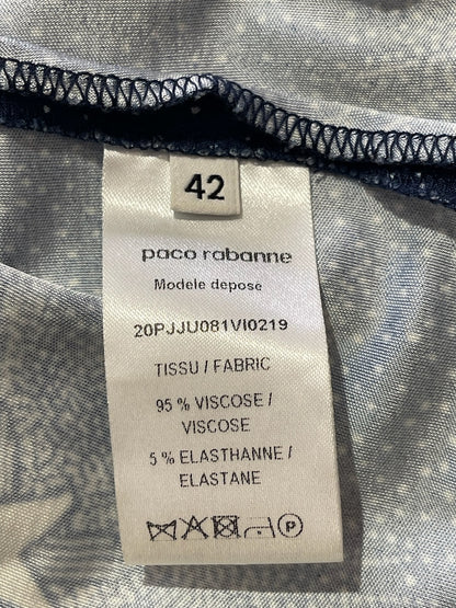 Jupe Paco Rabanne bleue T.42