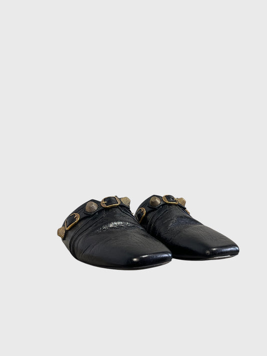 Mules Balenciaga Cagole noires T.37