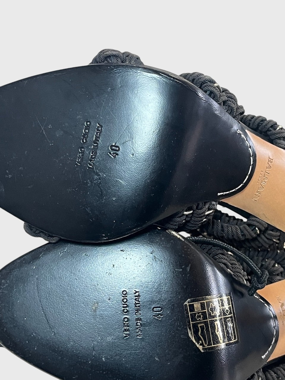 Sandales Balmain noires T.40