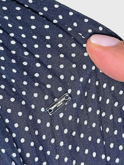Foulard Saint Laurent à pois bleu