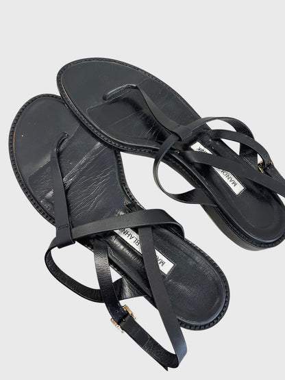 Sandales Manolo Blahnik noires T.40