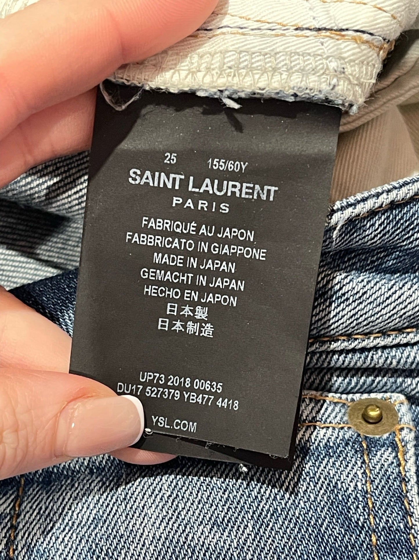 Jeans Saint Laurent bleu T.25