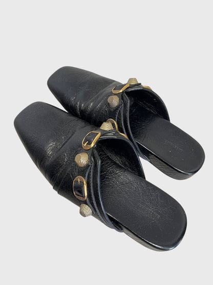 Mules Balenciaga Cagole noires T.37