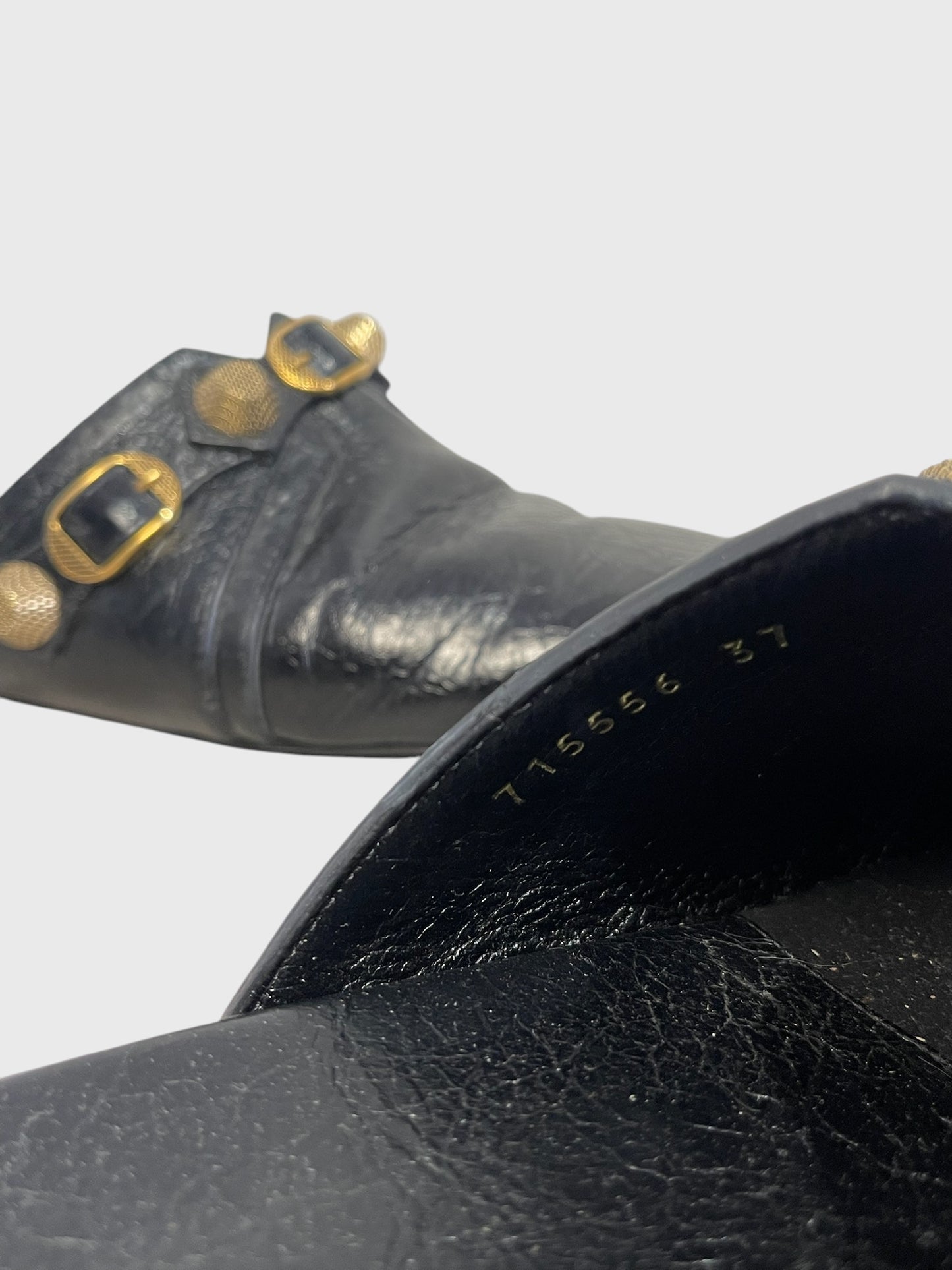 Mules Balenciaga Cagole noires T.37