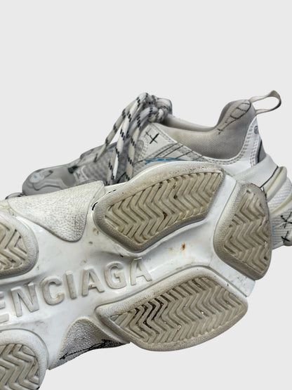Baskets Balenciaga Triple S blanc T.37