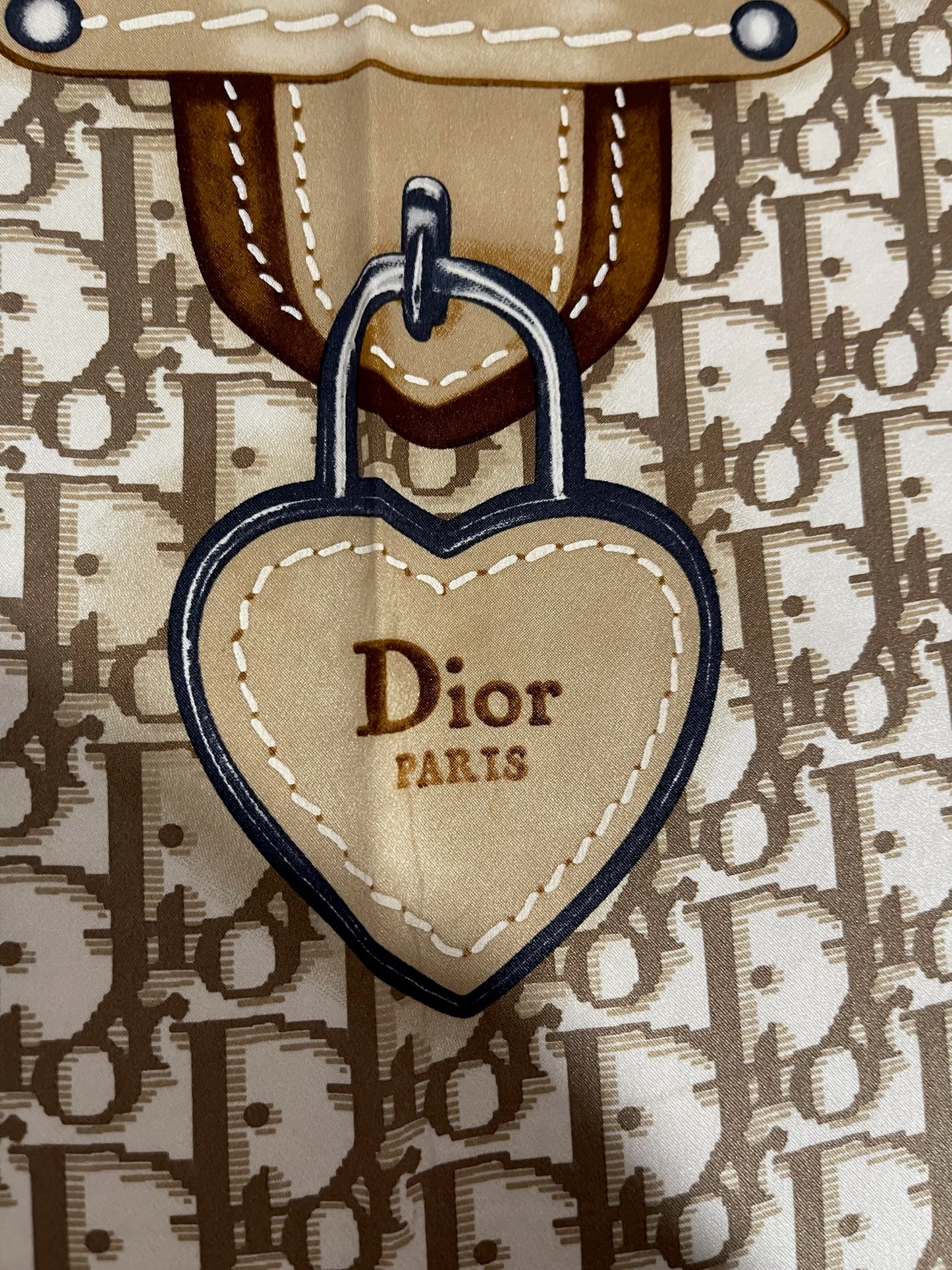 Foulard Dior beige