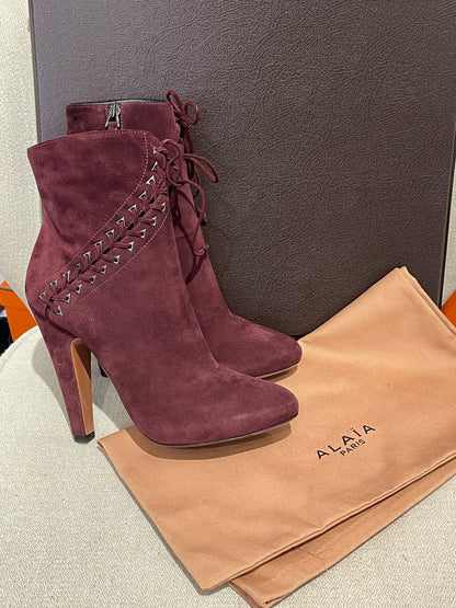 Boots Alaia bordeaux T.38,5