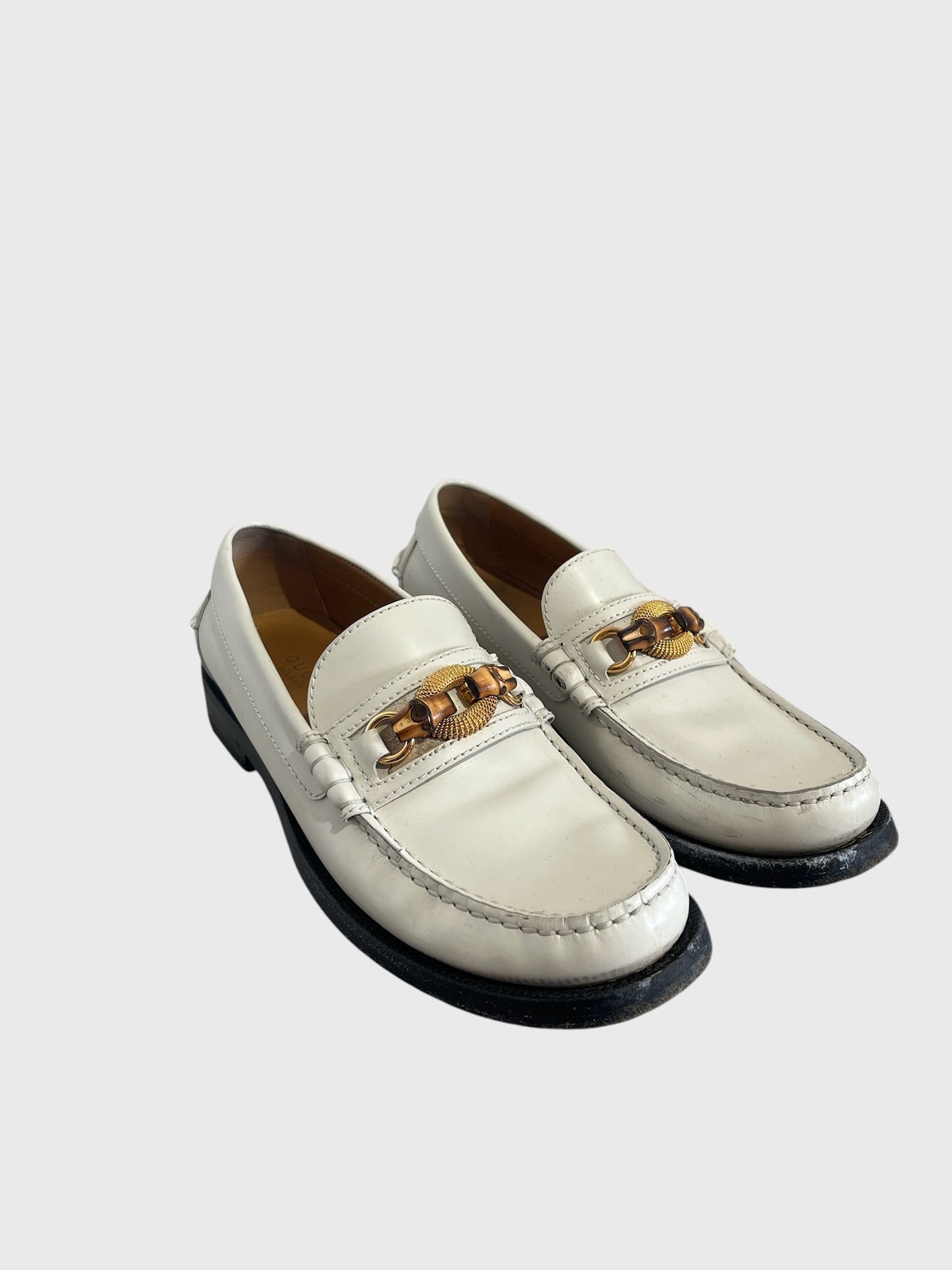 Mocassins Gucci blancs T.37,5
