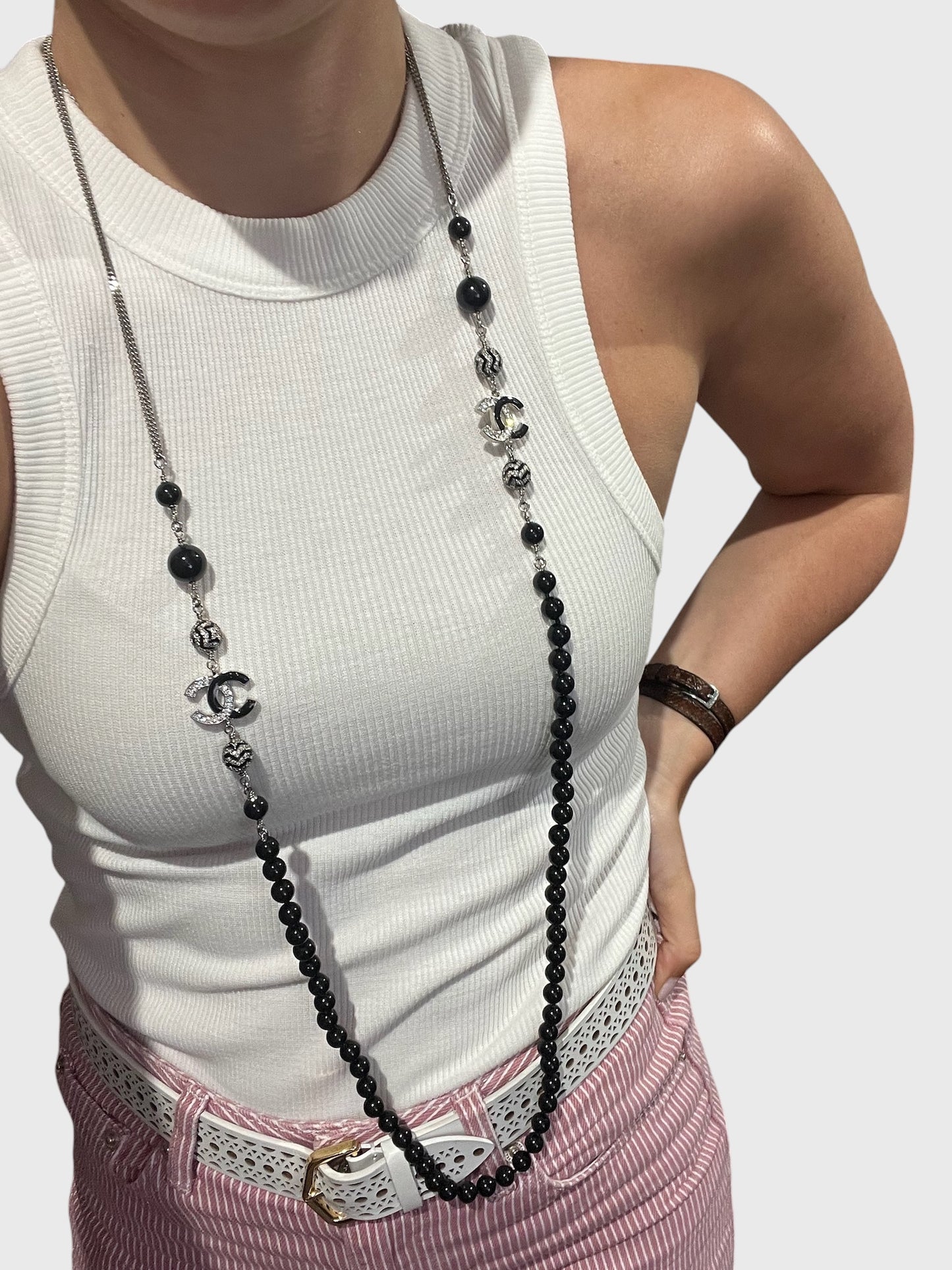 Sautoir Chanel noir