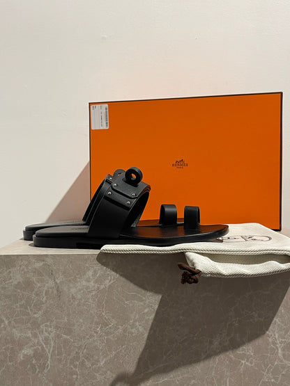 Sandales Hermes July noires T.36