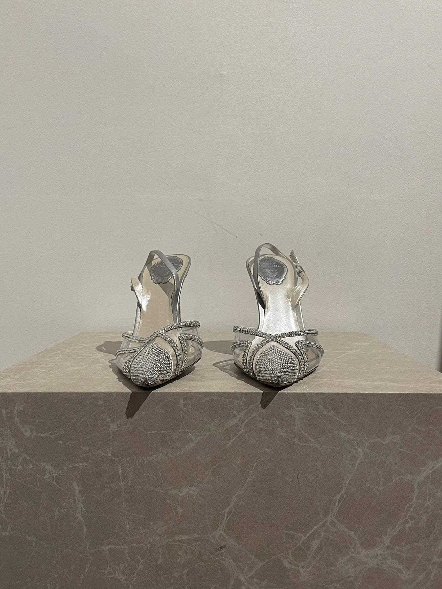 Escarpins René Caovilla argents T.39