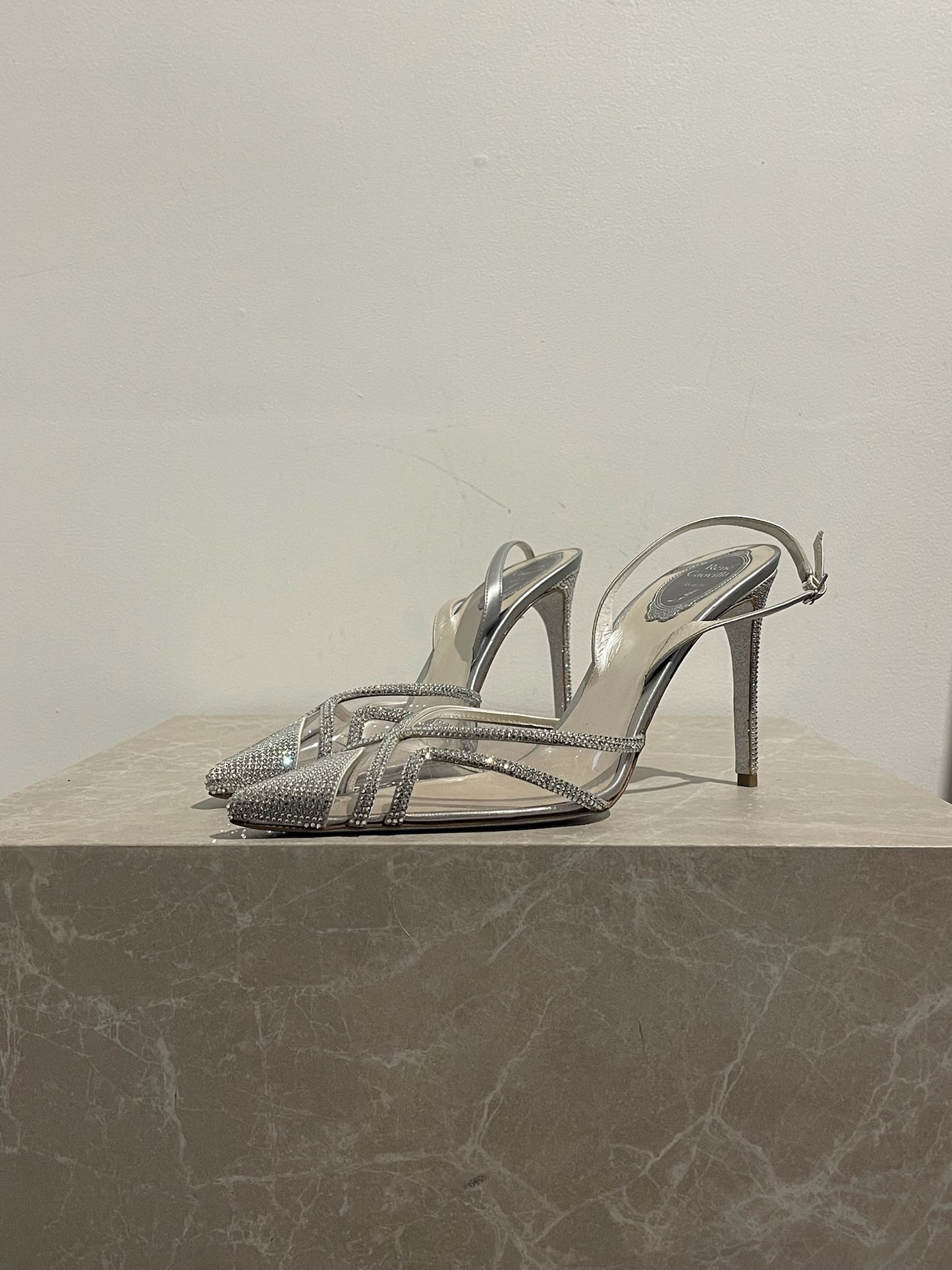 Escarpins René Caovilla argents T.39
