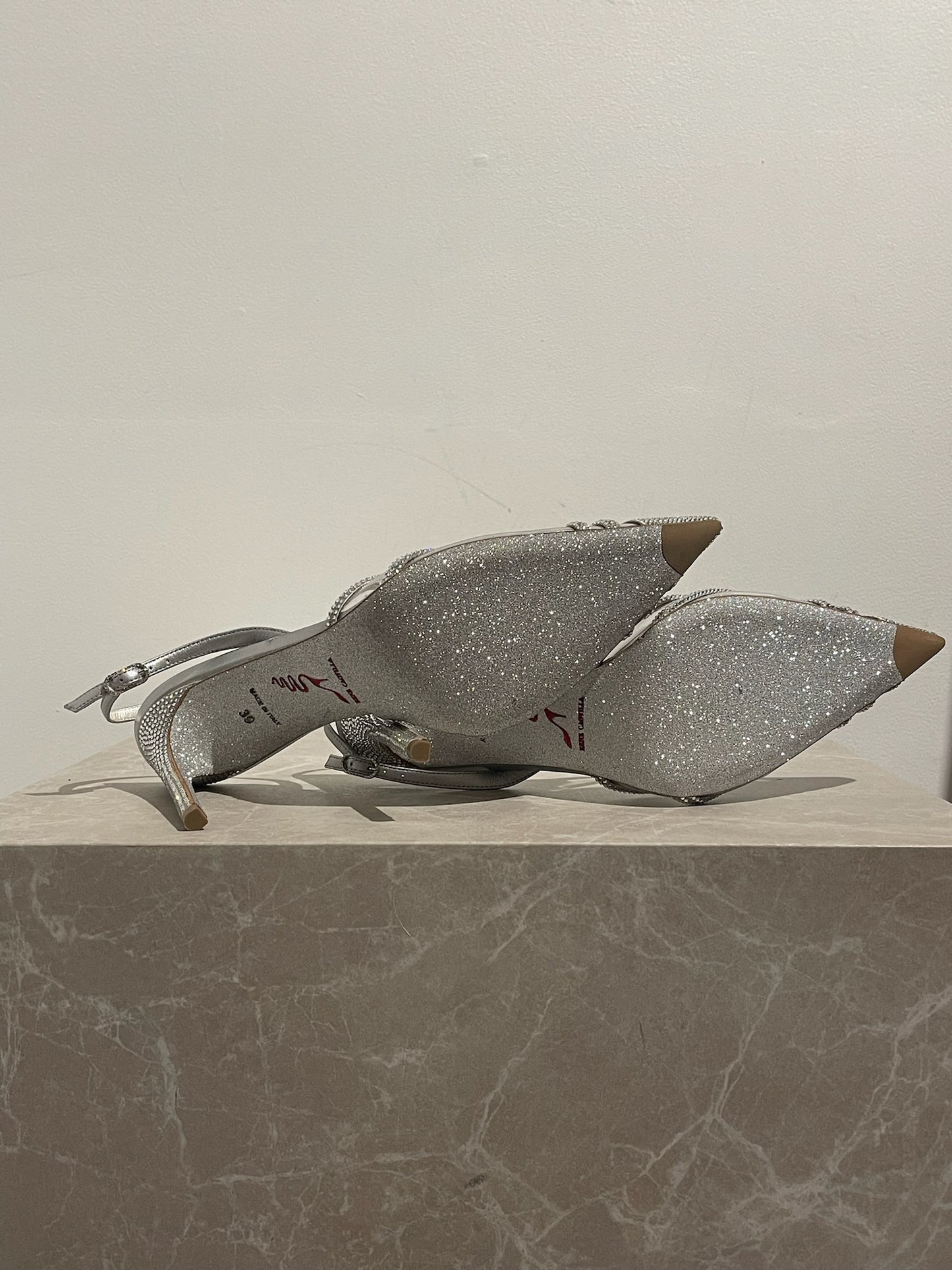 Escarpins René Caovilla argents T.39