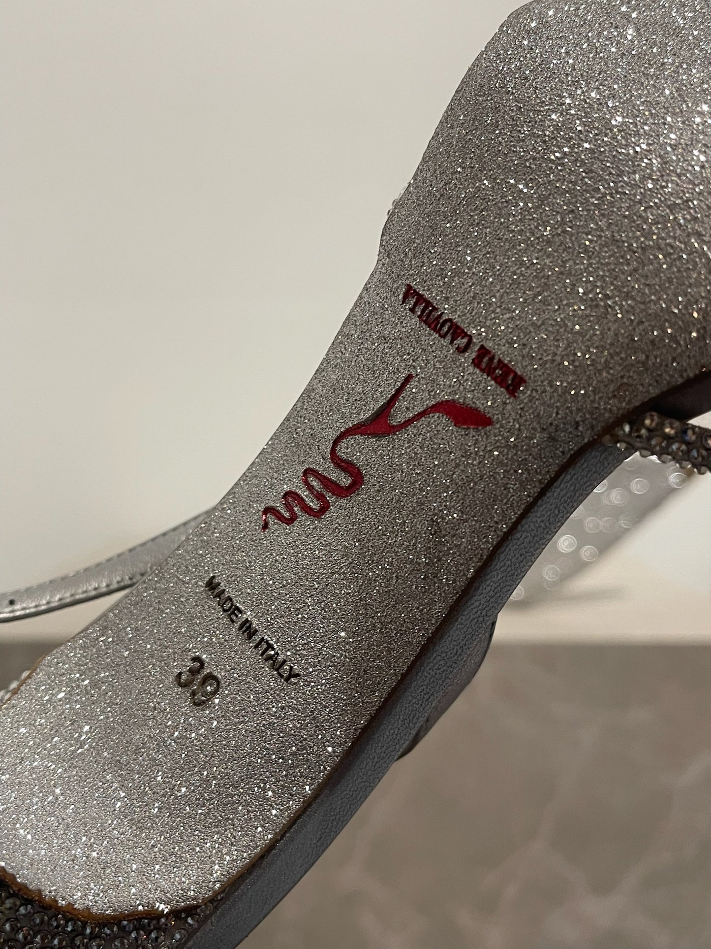 Escarpins René Caovilla argents T.39