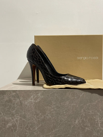 Escarpins Sergio Rossi marron T.35