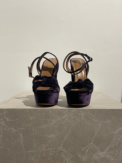 Sandales Aquazzura violettes T.38,5