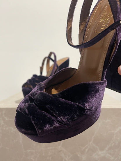 Sandales Aquazzura violettes T.38,5