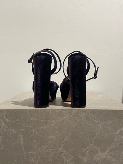 Sandales Aquazzura violettes T.38,5