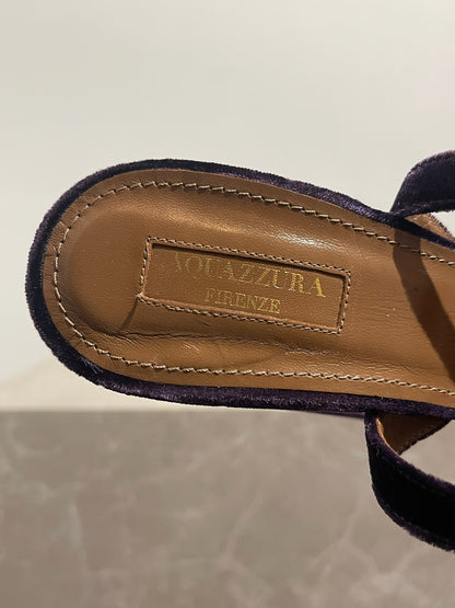 Sandales Aquazzura violettes T.38,5