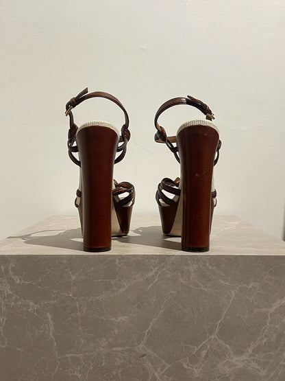 Sandales Dolce & Gabbana marron T.38