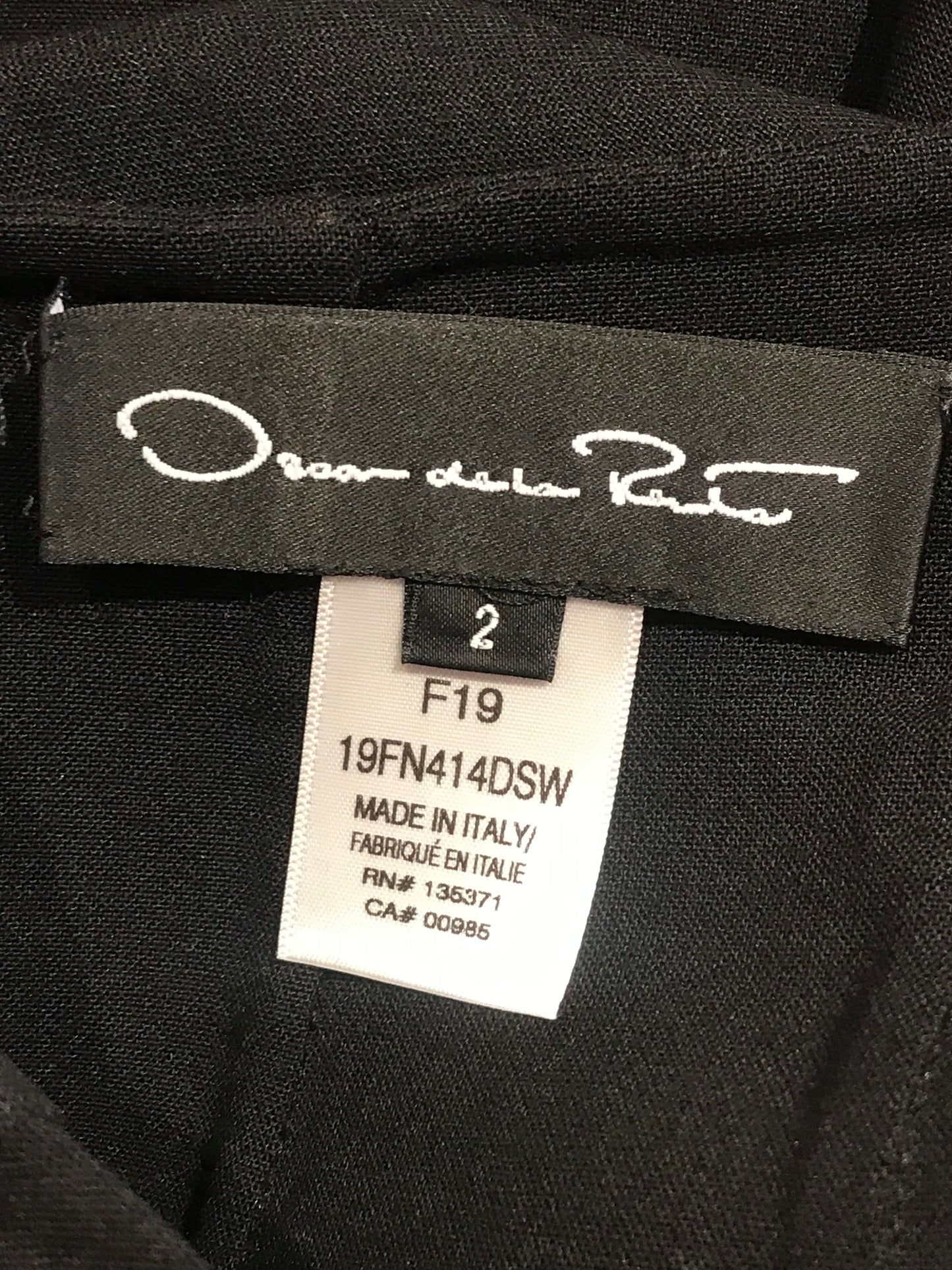 Jupe Oscar de la Renta noire T.34