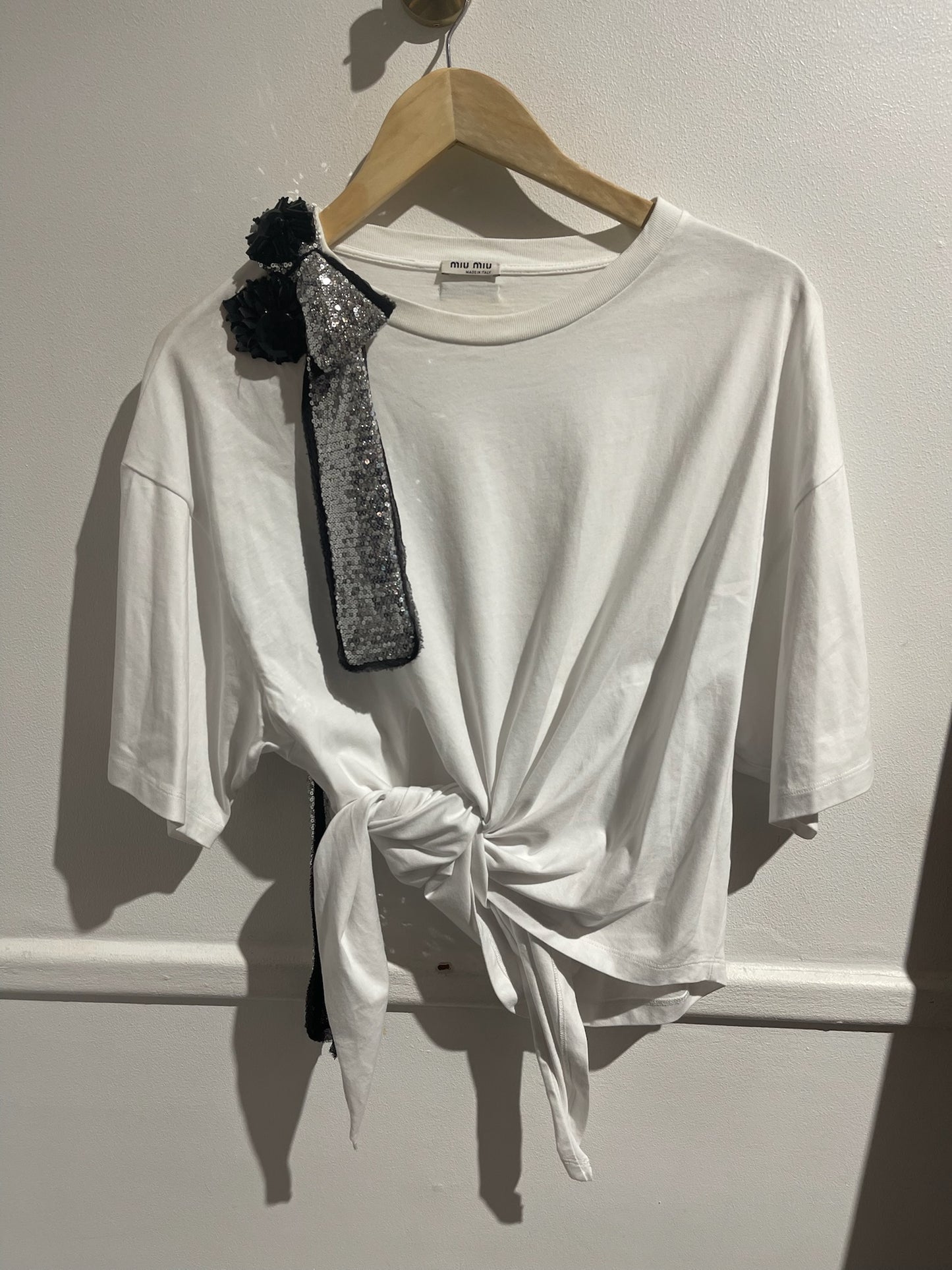 T-shirt Miu Miu blanc T.M