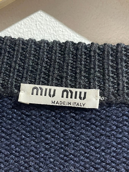 Cardigan Miu Miu bleu marine T.36