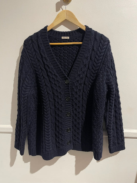 Cardigan Miu Miu bleu marine T.34