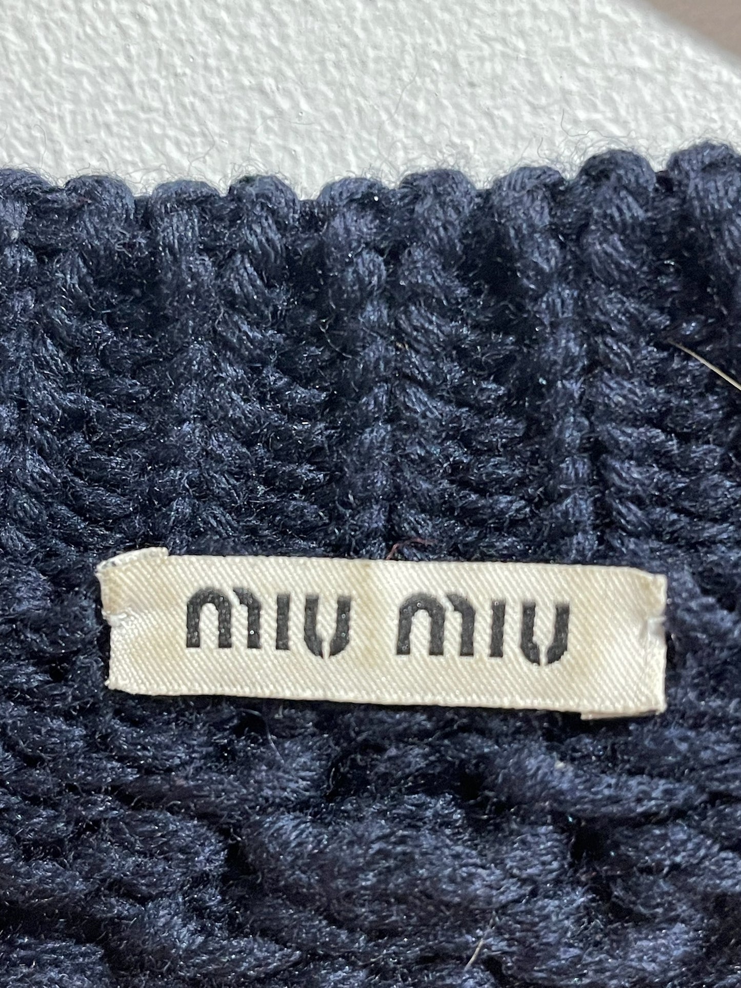 Cardigan Miu Miu bleu marine T.34