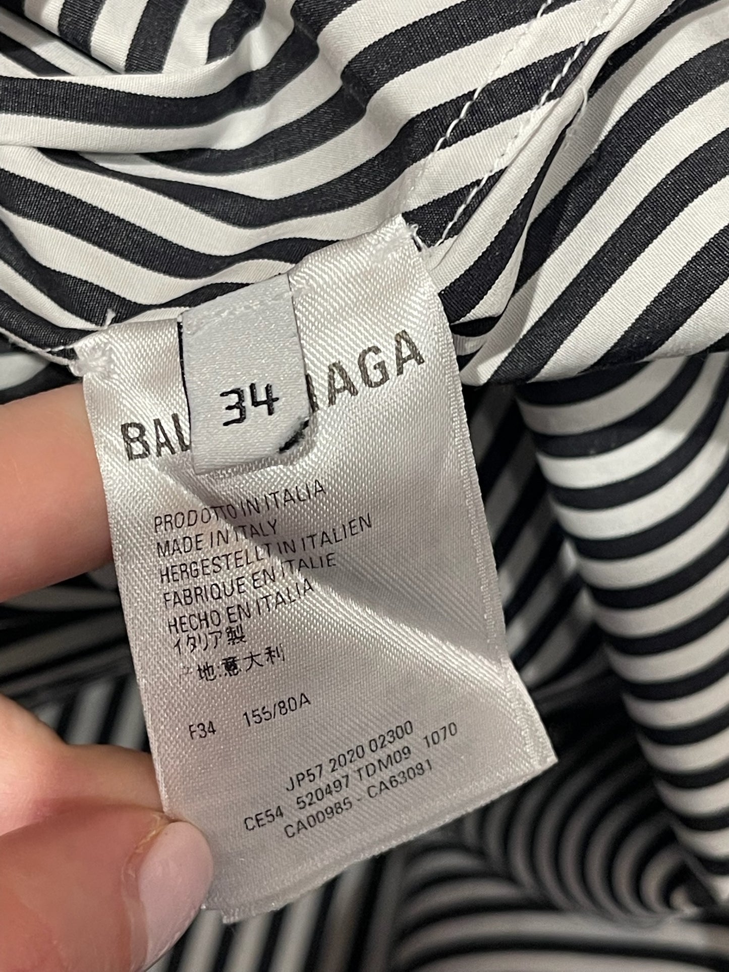 Chemise Balenciaga rayée T.34