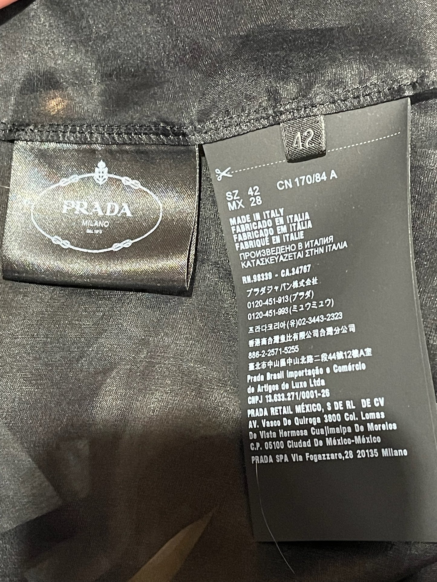Chemise Prada noire T.38