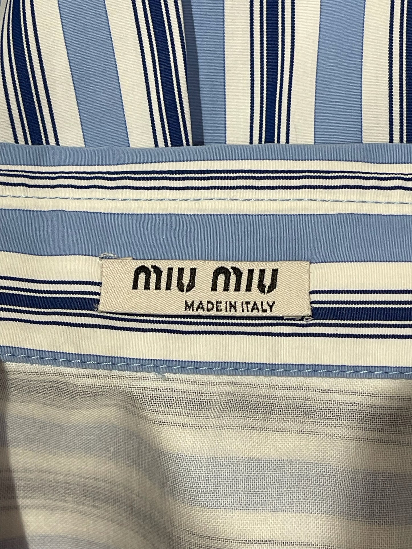 Chemise Miu Miu bleue T.34