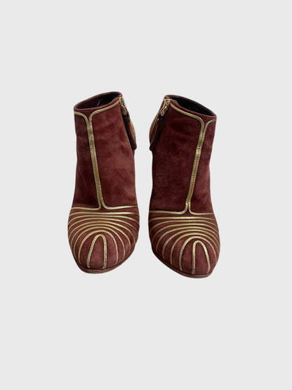 Boots Sergio Rossi bordeaux T.36,5