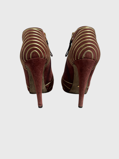 Boots Sergio Rossi bordeaux T.36,5