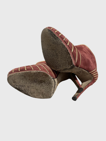 Boots Sergio Rossi bordeaux T.36,5