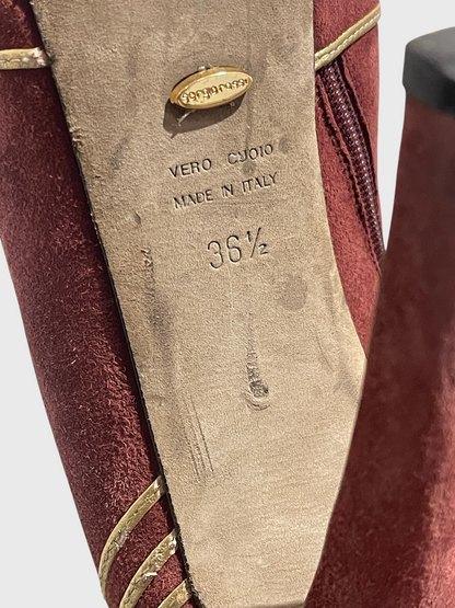 Boots Sergio Rossi bordeaux T.36,5