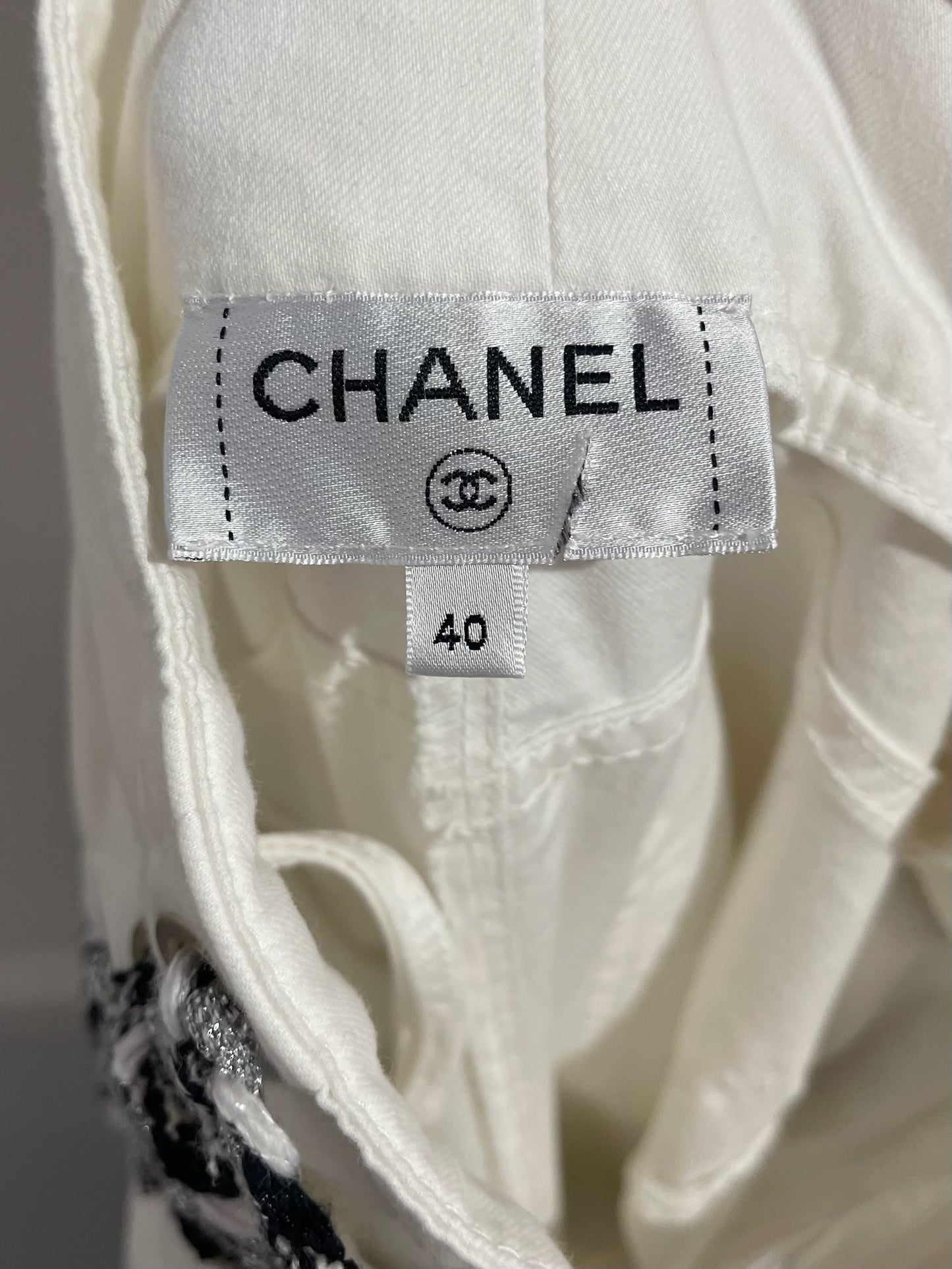Pantalon Chanel blanc T.40