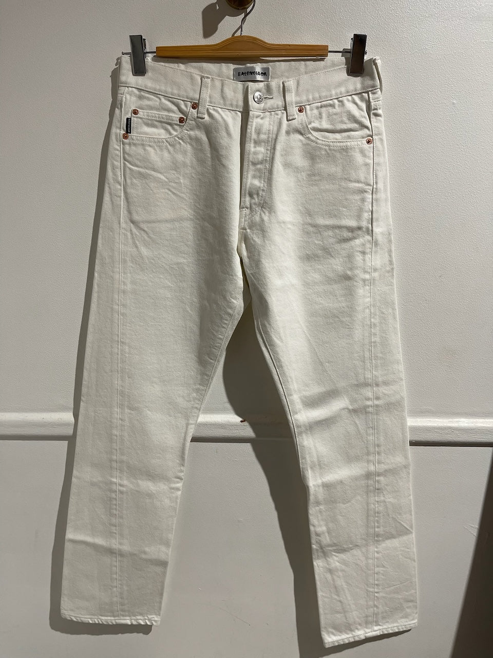 Jeans Balenciaga blanc T.29