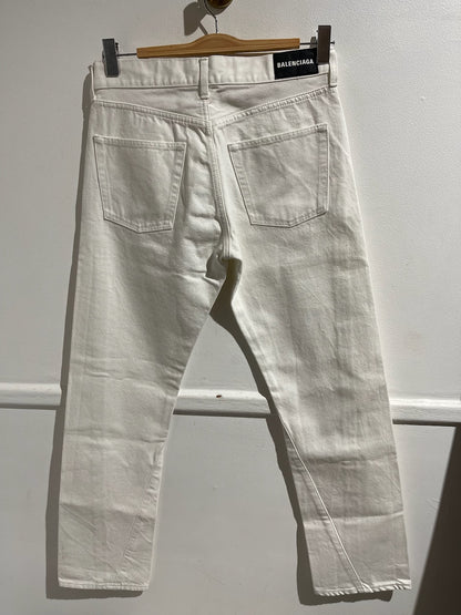 Jeans Balenciaga blanc T.29