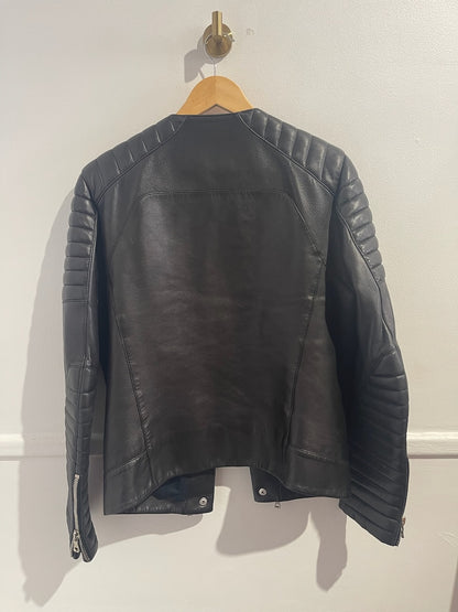 Veste Balmain cuir noir T.50