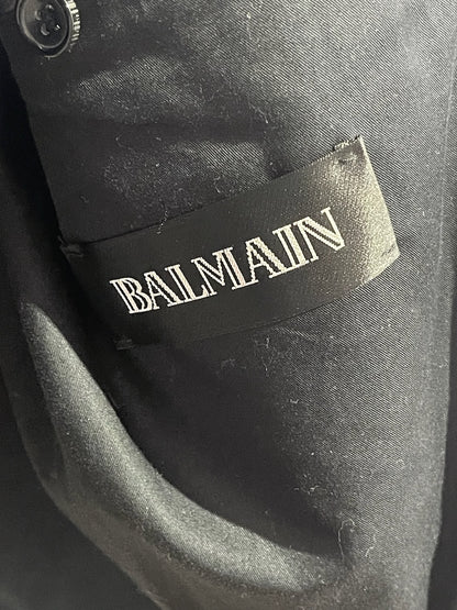 Veste Balmain cuir noir T.50