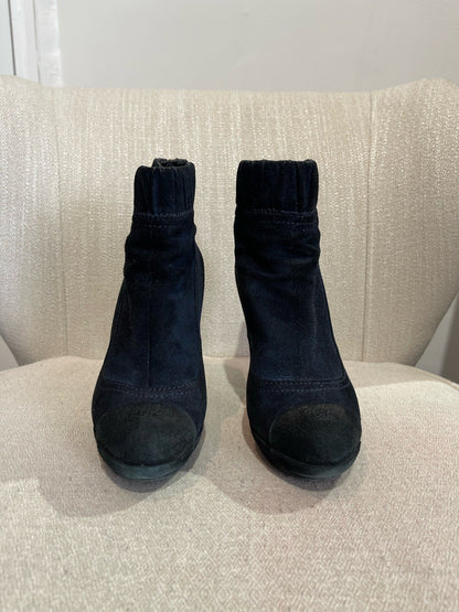 Boots Chanel bleues T.36