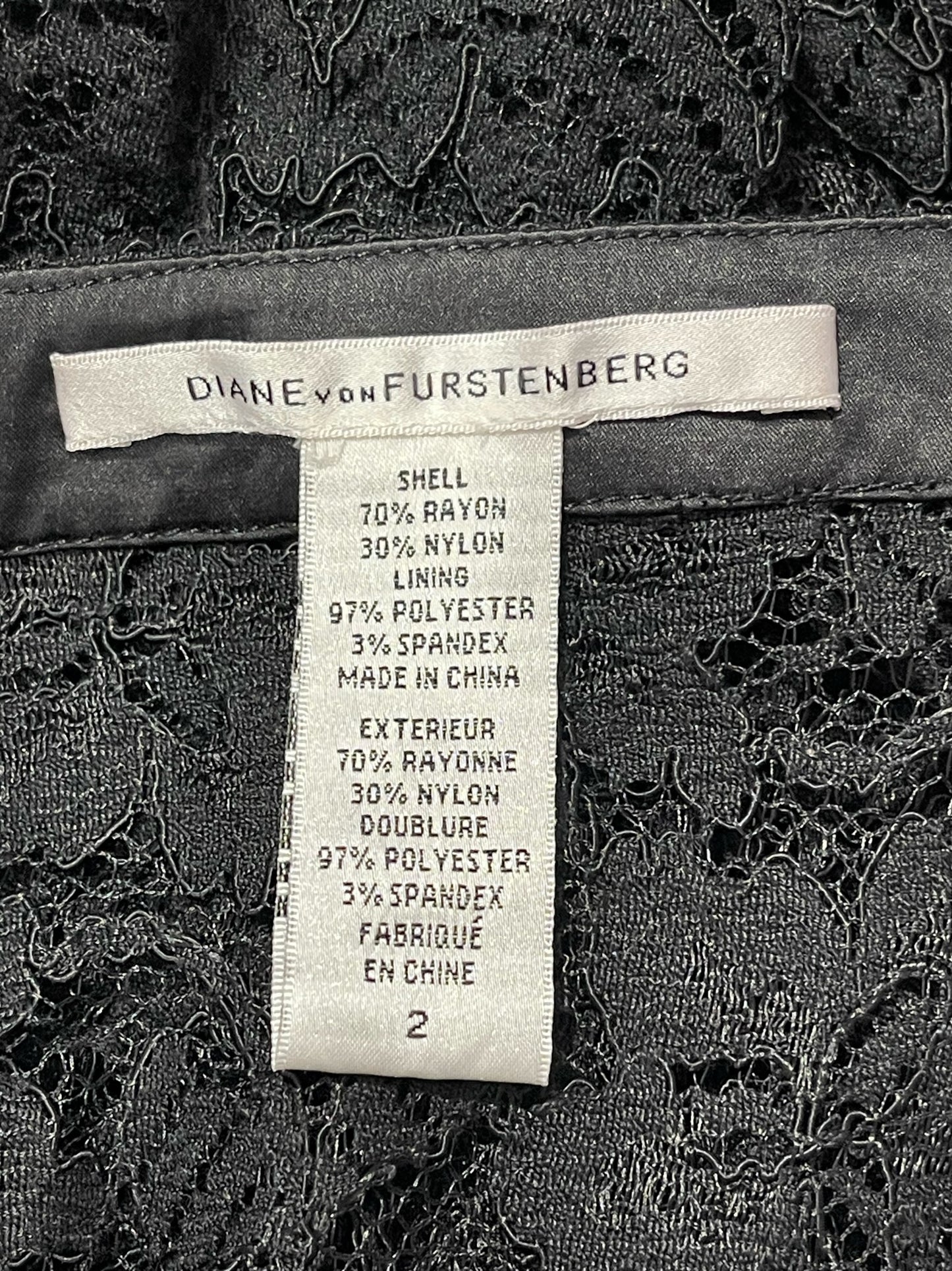 Robe Diane Von Furstenberg noire T.2