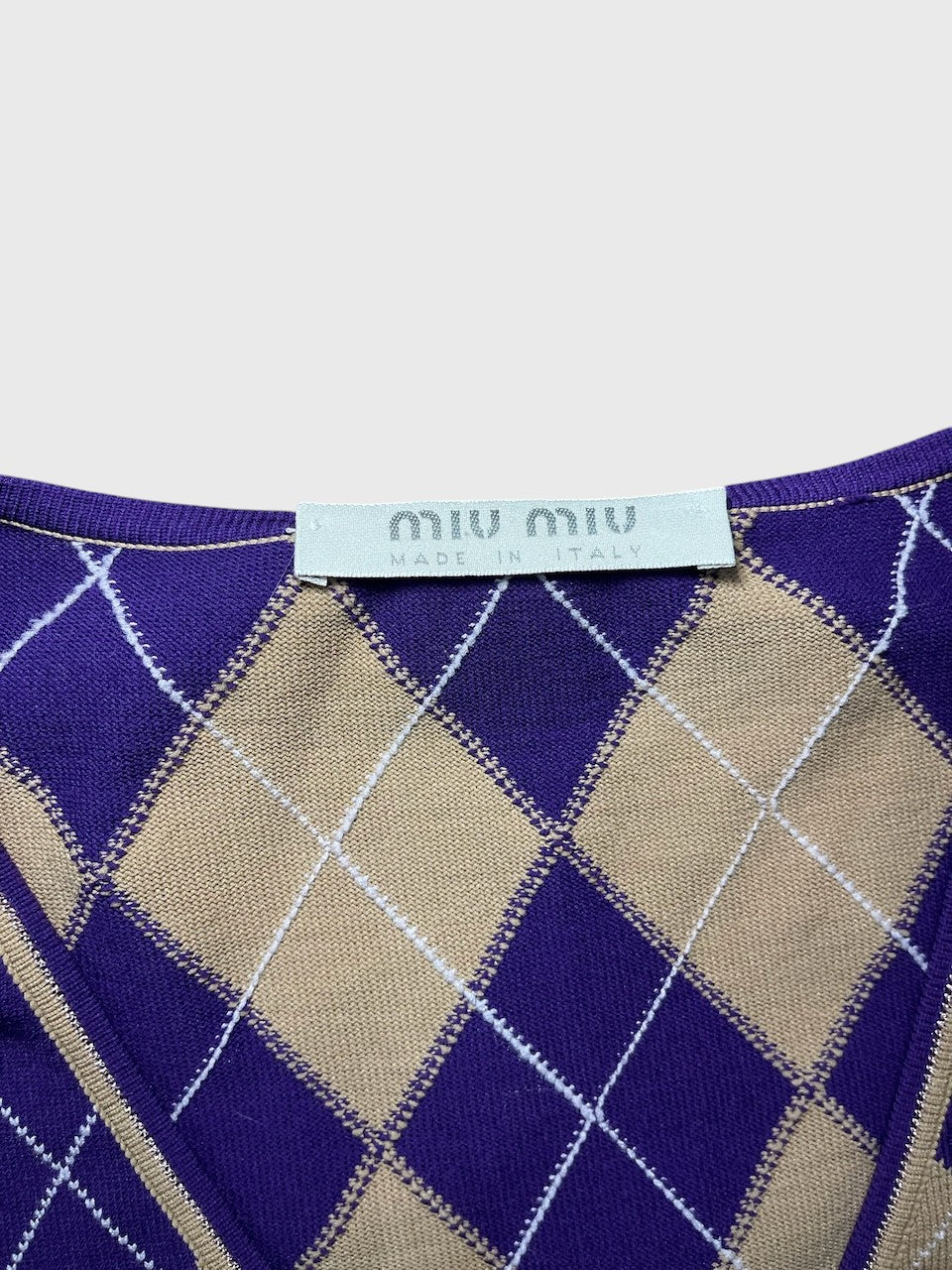 Pull Miu Miu à carreaux T.34