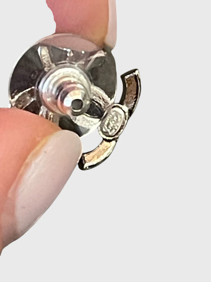 Boucles d'oreilles Chanel noeuds argents