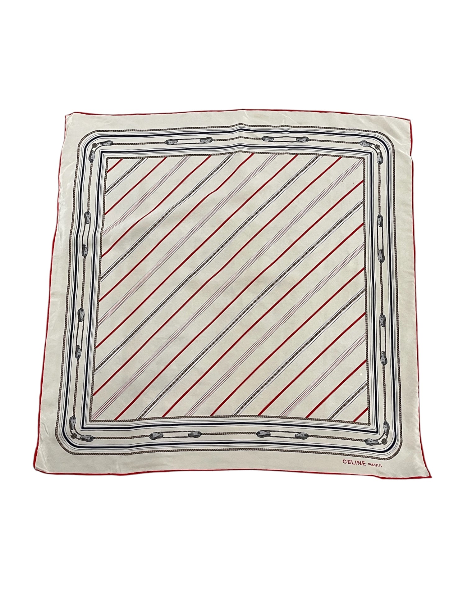 Foulard Celine vintage blanc