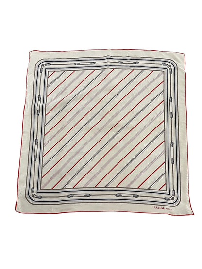 Foulard Celine vintage blanc
