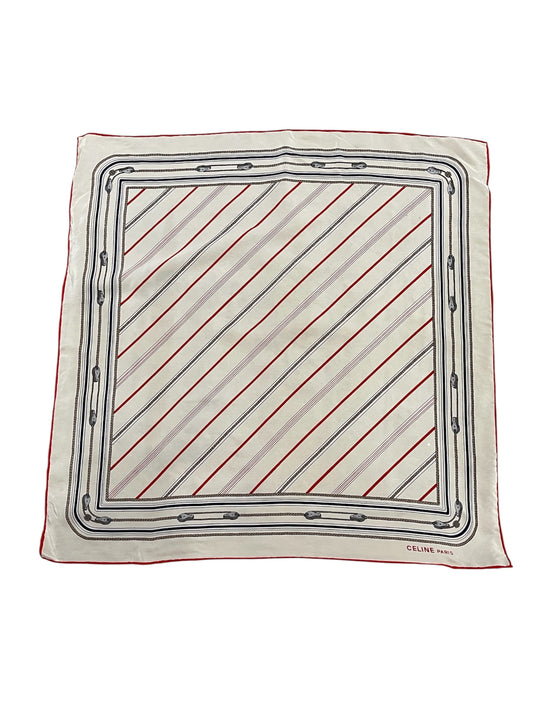 Foulard Celine vintage blanc