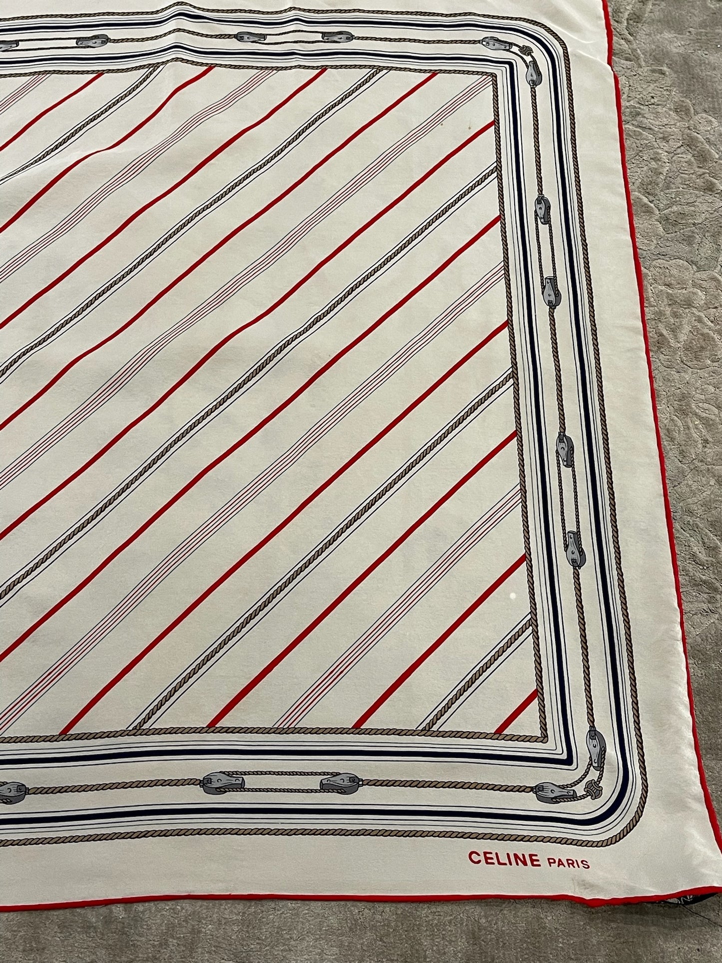 Foulard Celine vintage blanc