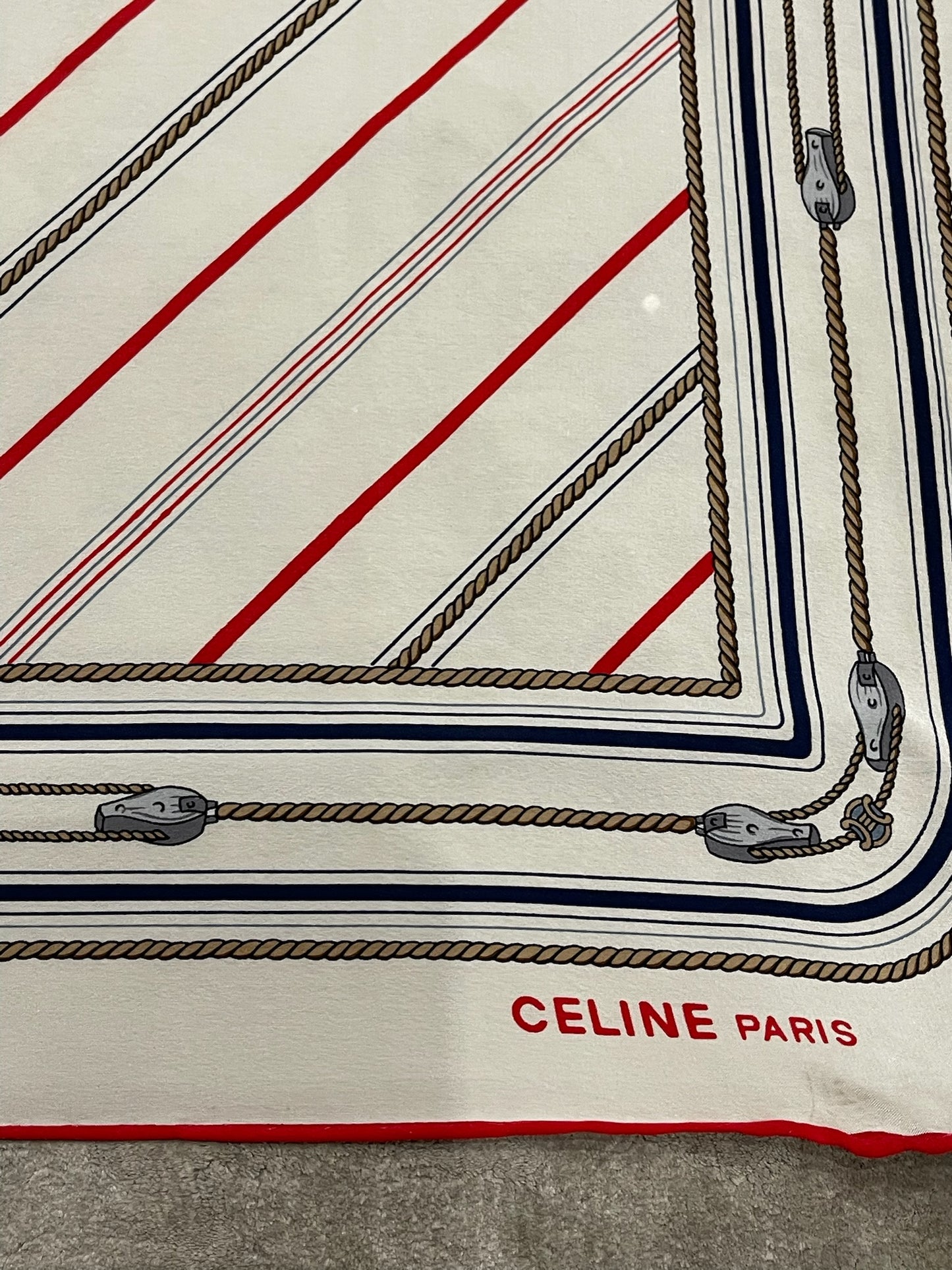 Foulard Celine vintage blanc